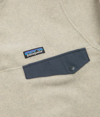 Patagonia Lightweight Synchilla Snap-T Fleece - Oatmeal Heather / Smolder Blue