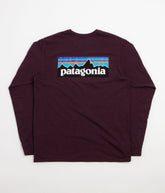 Patagonia P-6 Logo Responsibili-Tee Long Sleeve T-Shirt - Berry Fig