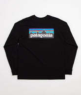 Patagonia P-6 Logo Responsibili-Tee Long Sleeve T-Shirt - Black