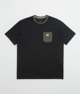 Patagonia Shop Sticker Pocket Responsibili-Tee T-Shirt - Black / Basin Green