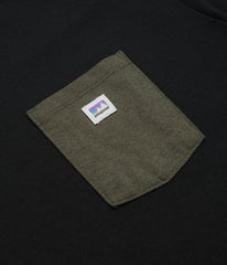 Patagonia Shop Sticker Pocket Responsibili-Tee T-Shirt - Black / Basin Green