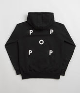 Pop Trading Company Logo Hoodie - Black / White