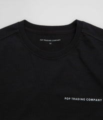 Pop Trading Company Logo T-Shirt - Black / White