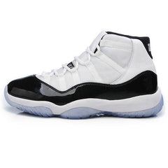 Nike AIR JORDAN 11 CONCORD GS Aj11 women's basketball shoes, white&black, shock absorption non-slip wear-resistant 378038 107