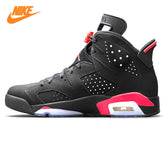 Nike Air Jordan 6 Black Infrared AJ6 Men Basketball Shoes, Black & Red, Shock Absorption Anti-Slip Support Balance 384664 023