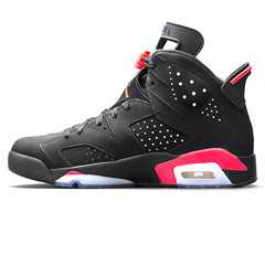 Nike Air Jordan 6 Black Infrared AJ6 Men Basketball Shoes, Black & Red, Shock Absorption Anti-Slip Support Balance 384664 023