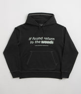 Purple Mountain Observatory Garment Dye Hoodie - Black / Black