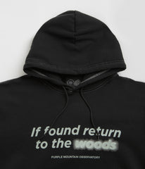 Purple Mountain Observatory Garment Dye Hoodie - Black / Black