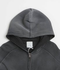 ROA Bee Sun Faded Zip Up Hoodie - Black