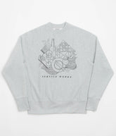 Service Works Frequent Flyer Crewneck Sweatshirt - Heather Grey