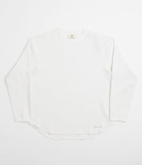 Snow Peak Dry Waffle Long Sleeve T-Shirt - Off White