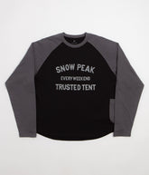 Snow Peak Raglan Long Sleeve T-Shirt - Black