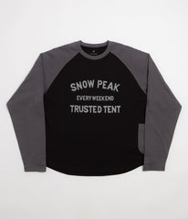 Snow Peak Raglan Long Sleeve T-Shirt - Black