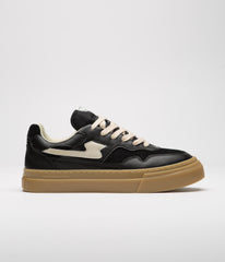 Stepney Workers Club Pearl S-Strike Leather Shoes - Black / Gum