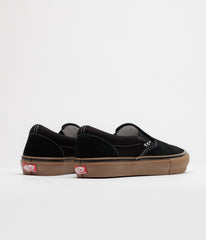 Vans Skate Slip-On Shoes - Black / Gum / White