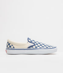 Vans Skate Slip-On Shoes - (Checkerboard) Blue / White