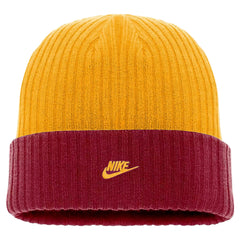 Nike Vault Seminole Logo Peak Utility Cuffed Beanie - Crimson/Gold