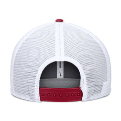 Nike Men's Vault Florida State/Seminole Logo Adjustable Dri-fit Pro Academic Meshback Snapback Trucker - Crimson/White