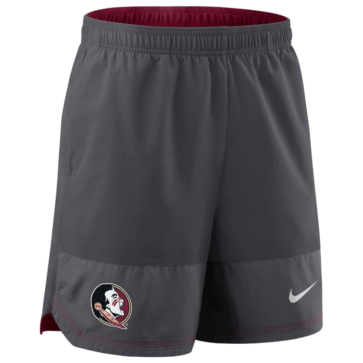 Nike Men's Seminole Logo Dri-fit Woven Sideline Short - Anthracite