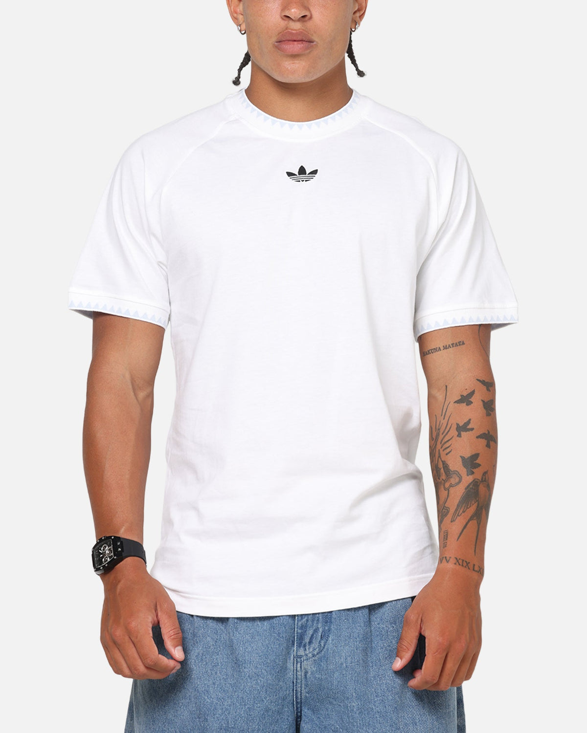 Adidas Chest Stripes Engineered T-Shirt White
