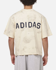Adidas Vintage All Over Print T-Shirt Night Indigo