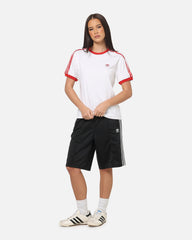Adidas Women's 3 Stripe T-Shirt White/Red