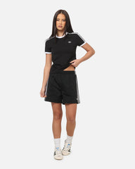 Adidas Women's 3 Stripe Slim T-Shirt Black/White