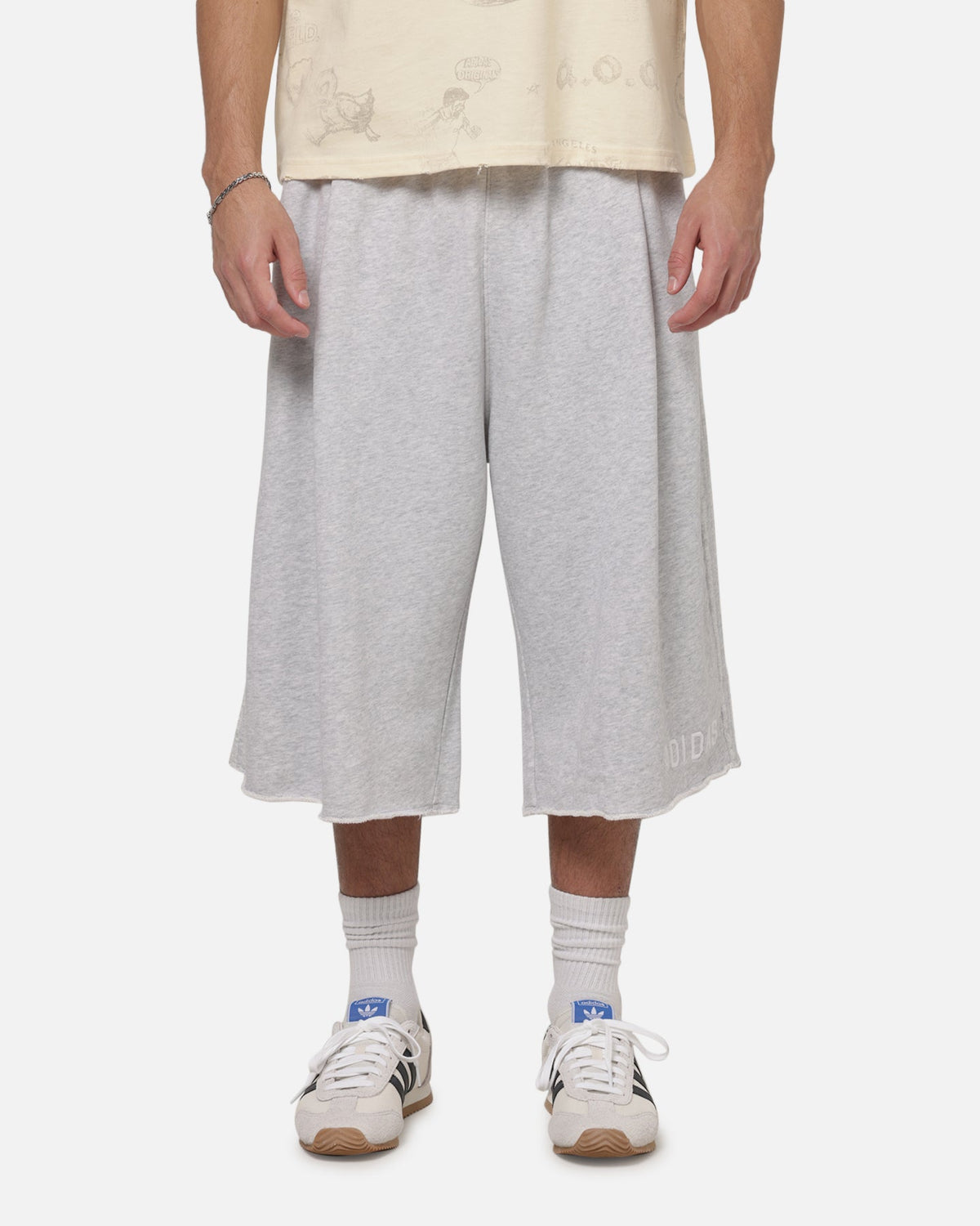 Adidas Originals Long Sweat Shorts Light Grey