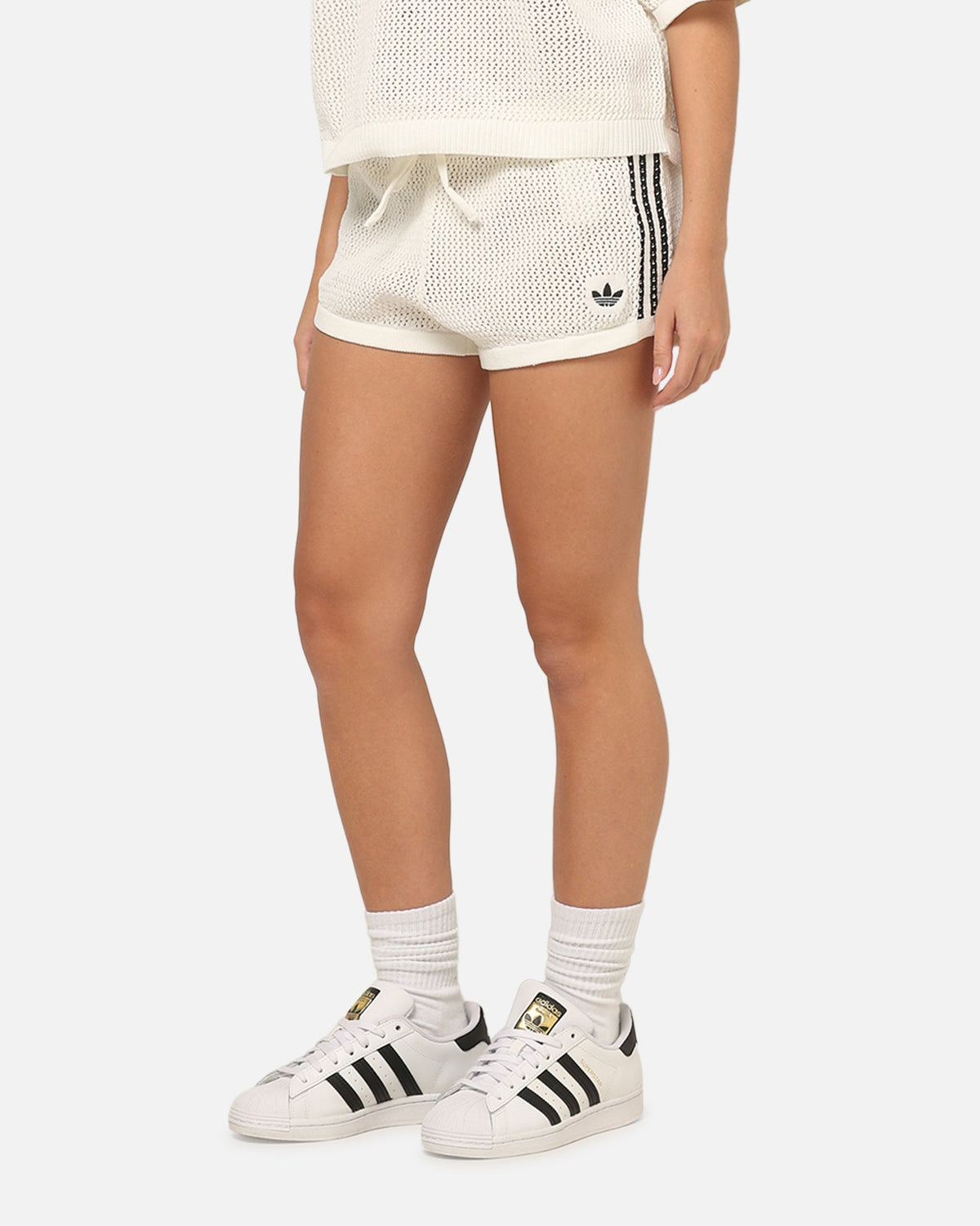 Adidas Women's Crochet Shorts White/Black
