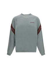 Palm Angels Logo-Embroidered Track Sweatshirt — Gray
