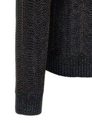 Missoni Chevron-Textured Viscose Wool Cardigan — Black