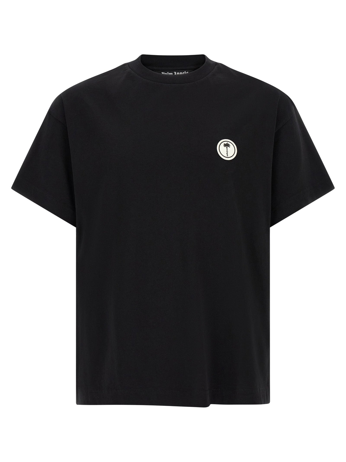 Palm Angels Logo-Embroidered Cotton T-Shirt — Black