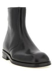 Lemaire Lamb Leather Ankle Boot — Black