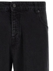 Balmain Black Straight-Leg Denim Jeans — Black