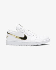 NIKE AIR JORDAN1 LOW WMNS WHITE METALLIC GOLD (NEW)