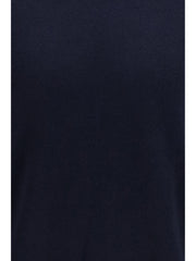 Brooksfield Fleece Wool Crewneck Sweater — Navy