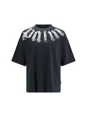 Palm Angels Big Neck Logo Print T-Shirt — Black