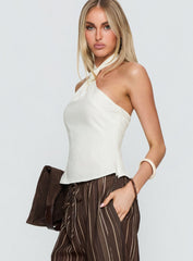 Diamanda Halter Top White