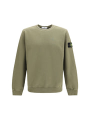 Stone Island Crewneck Cotton Sweatshirt — Green