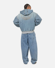 Adidas Denim Padded Jacket Indigo Denim