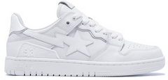A Bathing Ape SK8 Sta Triple White Patent Leather