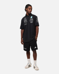 adidas x Mercedes-AMG PETRONAS Formula One F1 2025 Team Polo Shirt Black/White