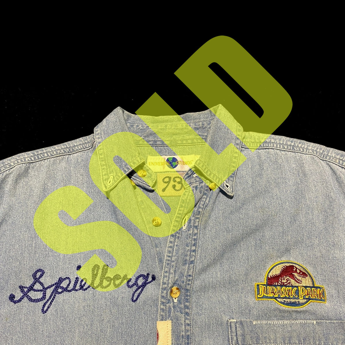 1/1 Jurassic Park Universal Studios 1993 "Spielberg" Director's Shirt
