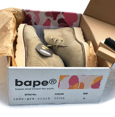 Bape Bathing Ape Beige Suede Chukka Boots in Box Size 8-9
