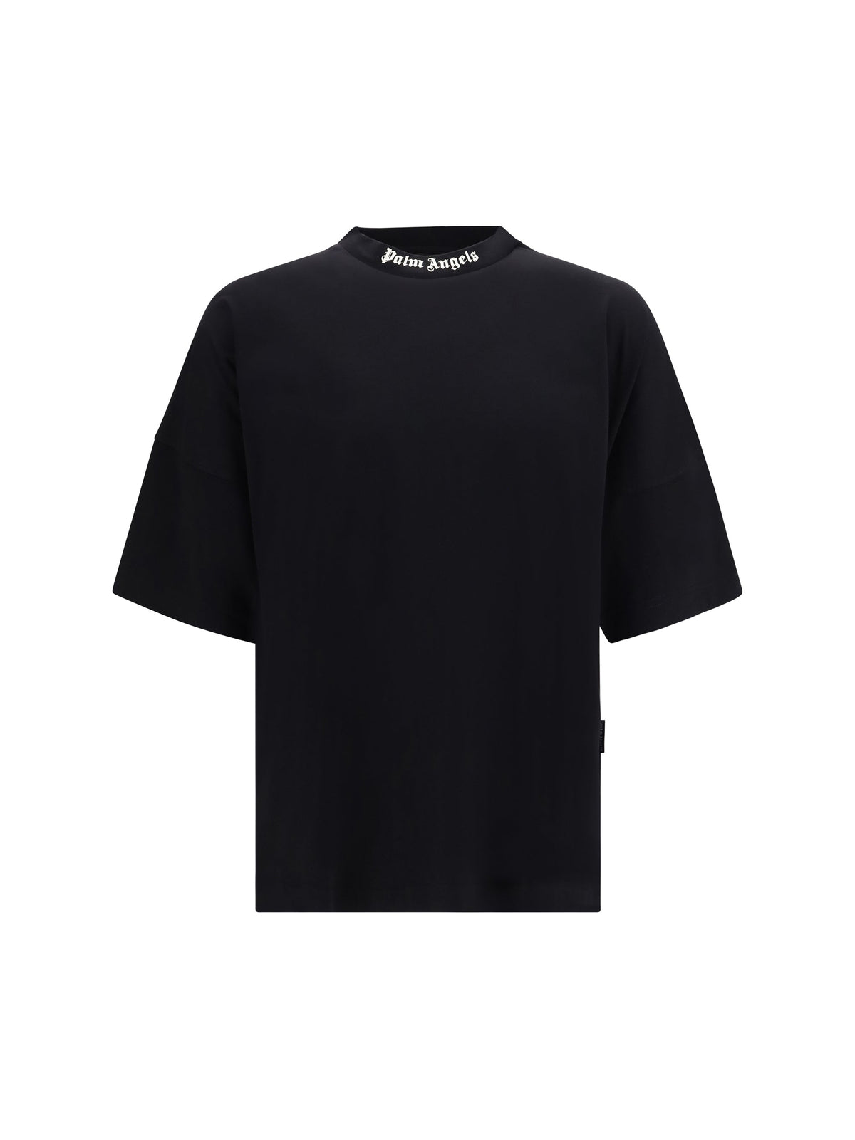 Palm Angels Logo-Print Crew Neck T-Shirt — Black