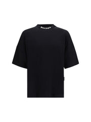 Palm Angels Logo-Print Crew Neck T-Shirt — Black