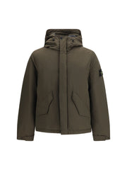 Stone Island Padded Micro Twill Down Jacket — Gray