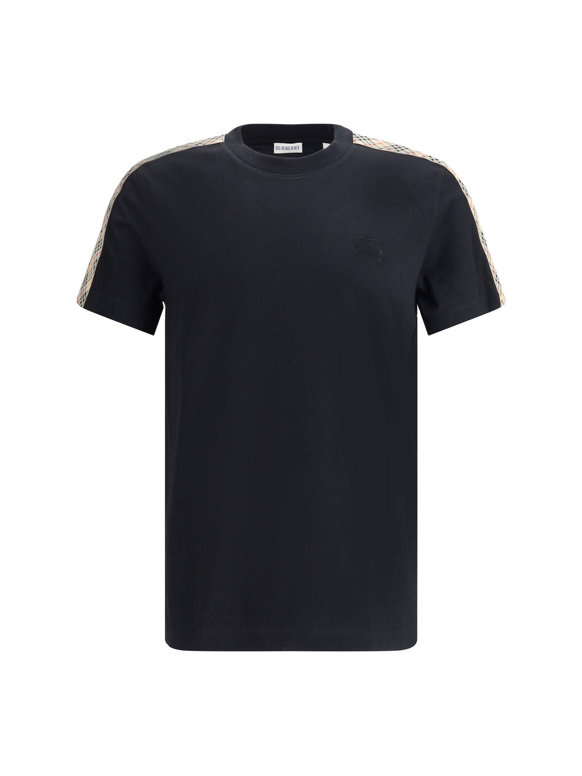 Burberry Archivio Check-Striped T-Shirt — Black