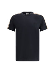 Burberry Archivio Check-Striped T-Shirt — Black