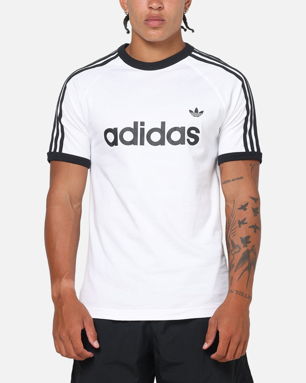 Adidas 3-Stripes Ringer T-Shirt White